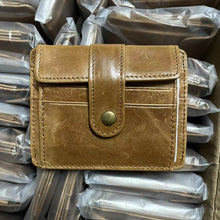 Load image into Gallery viewer, Men's Minimalist Genuine Leather Coin &amp; Transit Card Holder Wallet