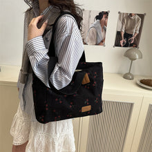 Load image into Gallery viewer, Women's Minimalist Canvas Tote Shoulder Bag – Black, White &amp; Pink | Sarah Express