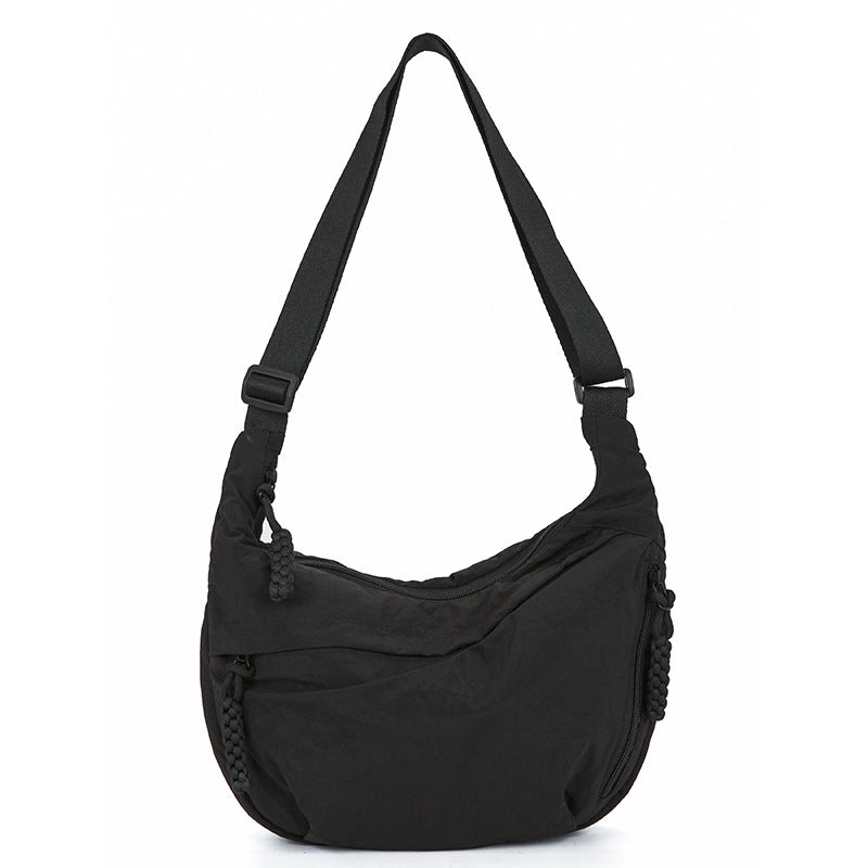 Korean-Style Lightweight Nylon Crossbody Shoulder Bag