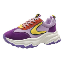 Load image into Gallery viewer, Women's Mixed-Color Lace-Up Sneakers | Mesh Breathable Lightweight Platform Running Shoes