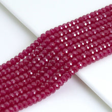 Load image into Gallery viewer, Red Corundum Faceted Rondelle Beads, Sku#U2128