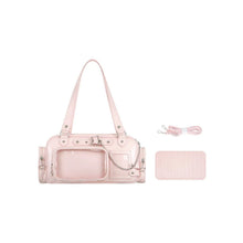 Load image into Gallery viewer, Women's PU Leather Crossbody Bag with Chain Strap &amp; Card Holder – Streetwear Mini Shoulder Bag