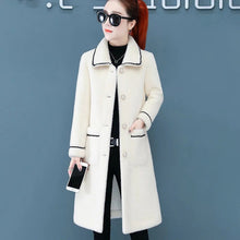 Load image into Gallery viewer, Women's Mid-length Faux Mink Fleece Coat