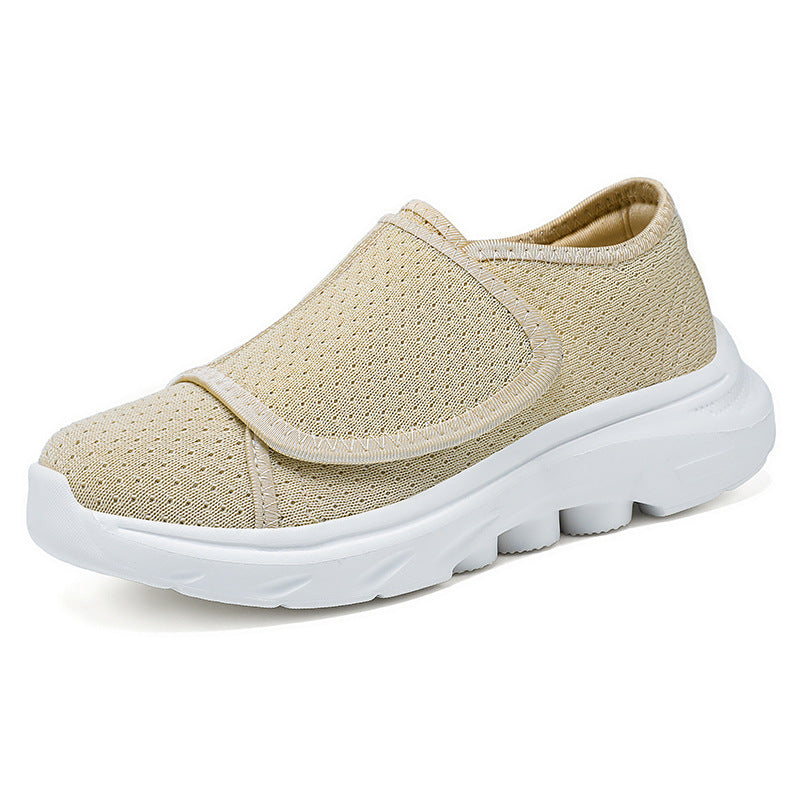Women's Velcro Slip-On Casual Shoes - Breathable Lightweight Comfort Flats with EVA Sole