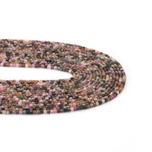 Load image into Gallery viewer, Genuine Multicolor Tourmaline Faceted Cube Beads, 2.5mm, Sku#U1529