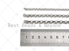 Load image into Gallery viewer, High Quality 4mm/5mm/6mm Stainless Steel Rolo Chain by Yard,