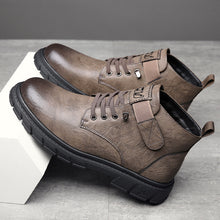 Load image into Gallery viewer, Men's Fleece-Lined High-Top Insulated Shoes | Non-Slip Rubber Sole | Warm Winter Sneakers
