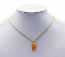 Load image into Gallery viewer, Gold Gemstone Horn Charm, Sku#LY09