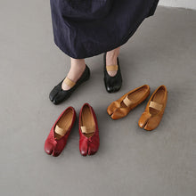 Load image into Gallery viewer, Full Grain Leather Tabi Mary Jane Flats