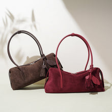 Load image into Gallery viewer, Women's Suede Leather Pillow Shoulder Bag | Minimalist Crossbody Handbag