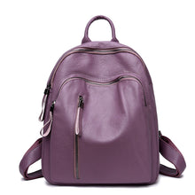 Load image into Gallery viewer, Women's Korean Fashion PU Leather Backpack | Casual Travel Daypack with Multiple Compartments