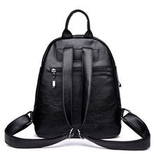 Load image into Gallery viewer, Women's Korean Fashion PU Leather Backpack | Casual Travel Daypack with Multiple Compartments