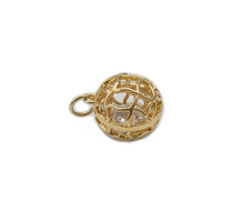 Load image into Gallery viewer, CZ Round Ball with big CZ Inside Charm, Sku#CP43