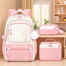 Load image into Gallery viewer, Girls 3-Piece School Backpack Set with Pencil Case &amp; Lunch Bag | Cute Kids Bookbag | Oxford Cloth | Waterproof