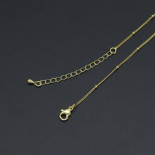 Load image into Gallery viewer, Gold Rectangle Initial Charm, Alphabet Name Letter Charm Adjustable Necklace,sku#LX718