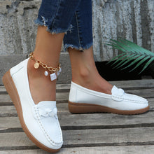 Load image into Gallery viewer, Women's Woven Flat Shoes | PU Upper Slip-On Round Toe Casual Flats