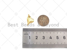 Load image into Gallery viewer, 18K Dainty Gold Peach Heart Pendant/Charm,Gold Medallion Charm, Necklace Bracelet Charm Pendant,11x15mm, Sku#LK243