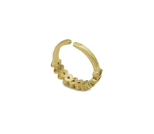 Load image into Gallery viewer, Gold Evil Eye Marquise Shape CZ Adjustable Ring, Sku#X370