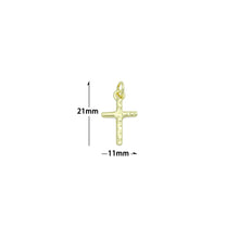 Load image into Gallery viewer, Hammered Gold Cross Charm Pendant,Sku#LX857
