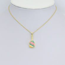 Load image into Gallery viewer, Gold Colorful CZ Enamel Buttle Charm Pendant, Sku#LK1098