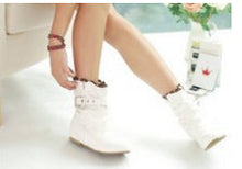 Load image into Gallery viewer, Women's Short Ankle Boots | 3cm Hidden Heel | Plus Sizes | Slip-On PU Leather