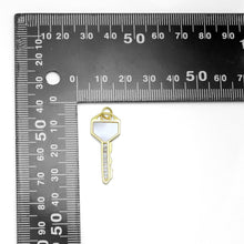 Load image into Gallery viewer, CZ Pave Mother of Pearl Key Charm Pendant, Sku#LK956