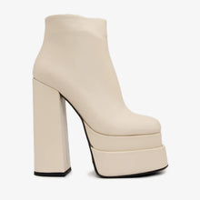 Load image into Gallery viewer, The Latino Cream Leather High Heel Women Boot Final Sale!