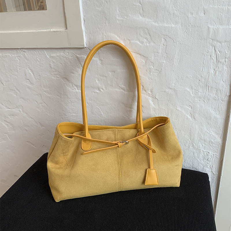 Retro Matte PU Leather Handbag – Urban Minimalist Shoulder Bag for Women