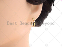 Load image into Gallery viewer, Gold Heart Stud Earrings, Sku#LD63