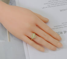 Load image into Gallery viewer, CZ Heart Adjustable Ring, Sku#X329