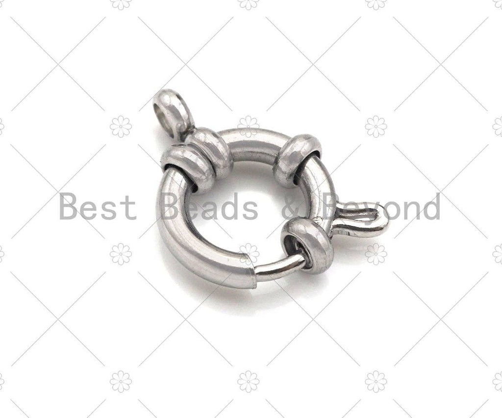 High Quality Stainless Steel Sailor's Clasp, Spring Connector Clasp, Stainless Steel Spring Gate, Connector Ring, 12mm/14mm, sku#C115
