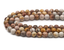 Load image into Gallery viewer, Natural Pink Brown African Agate Round Smooth Beads, Sku#U1324