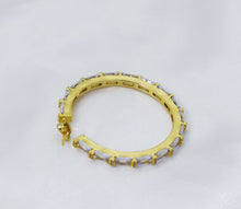 Load image into Gallery viewer, Rectangle CZ Huggie Hoop Earrings, Sku#LD260