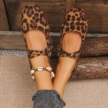 Load image into Gallery viewer, Women's Leopard Print Flats - Comfortable Buckle Dress Shoes Plus Size 36-43