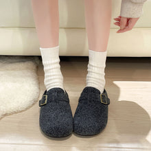 Load image into Gallery viewer, Women's Faux Fur Plush Slippers – Cozy French-Style Indoor House Shoes | Gray &amp; Coffee