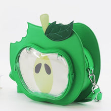 Load image into Gallery viewer, Apple-Themed PU Crossbody Bag for Women – Cute Mini Shoulder Bag for School &amp; Daily Commute | Red &amp; Green