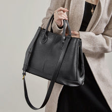 Load image into Gallery viewer, Women's Genuine Leather Tote Crossbody Bag – Top-Grain Cowhide, High-Capacity Everyday Shoulder Bag