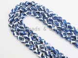 Quality DZI Blue White Agate beads, Round Tibetan Agate Bead, sku#U408