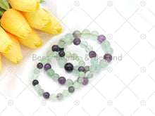Load image into Gallery viewer, Natural Purple Green Fluorite Stretchy Bracelet