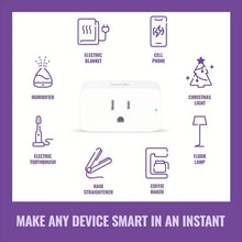 Load image into Gallery viewer, 2-Pack: WiFi Smart Plug – 15A, Timer &amp; App Control, Works with Alexa &amp; Google Home