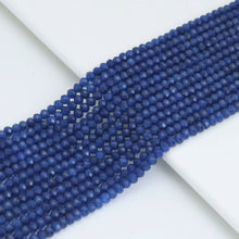 Load image into Gallery viewer, 2,5x4mm Faceted Rondelle Sapphire Jade Beads, Sku#U2121