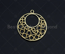 Load image into Gallery viewer, Filigree Gold Lacy Charm, Oval/Teardrop/Star/Heart Diamond Shape Brushed Gold Charm, Wire Charm, sku#CP11C