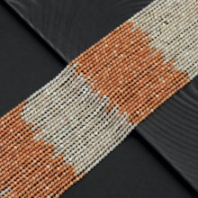 Load image into Gallery viewer, Orange Cat's Eye Round Faceted Beads, Sku#U1760