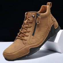 Load image into Gallery viewer, Men's Casual Microfiber Leather Lace-Up Sneakers | Plus Size Athletic Shoes