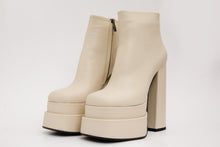 Load image into Gallery viewer, The Latino Cream Leather High Heel Women Boot Final Sale!