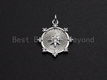 Load image into Gallery viewer, Embossment North Star on Disc With Tentacle Charm/ Pendant,SKU#Z452