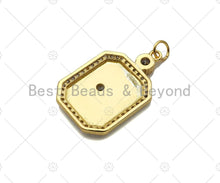 Load image into Gallery viewer, Gold Filled CZ Micro Pave North Star On Colorful Enamel Rectangle Shape Pendant,18K Gold Filled Enamel Charm,17x28mm,Sku#LK360