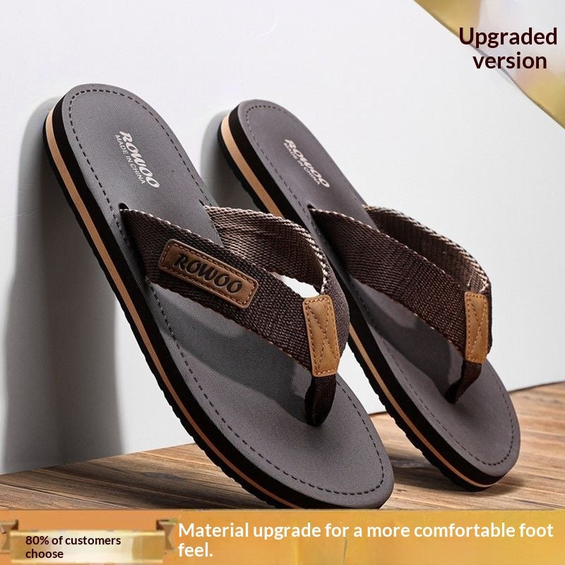 Men's Non-Slip Beach Sandals - Thick Sole Comfort Slides for Outdoor Wear