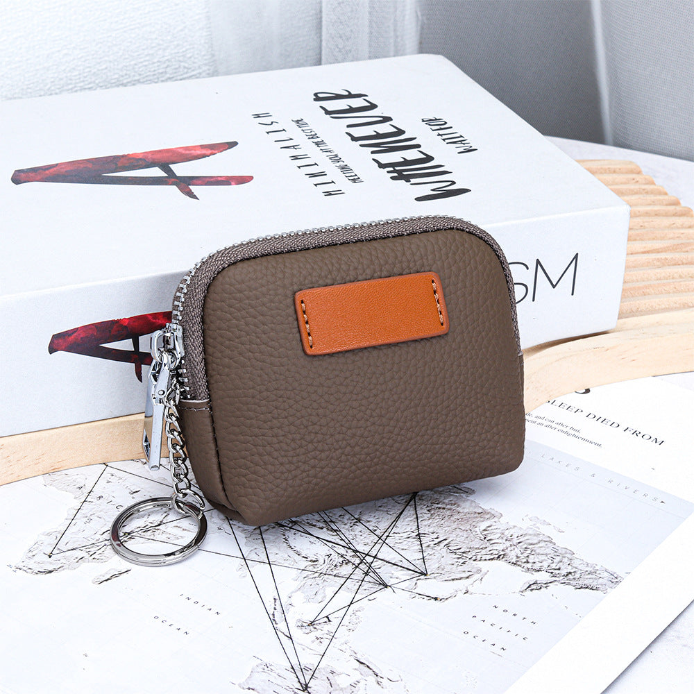 Mini Genuine Leather Wallet for Women – Slim Compact Bifold Card Holder