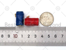 Load image into Gallery viewer, Red/Cobalt Enamel  Soda Can Pendant,18k Gold Filled Coffee Cup Charm,Enamel Pendant,Enamel Jewelry,15x21mm,Sku#LK397
